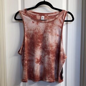 NWT- 90 Degree Earthen Red Tie Dye Sleeveless Tank Top Size L